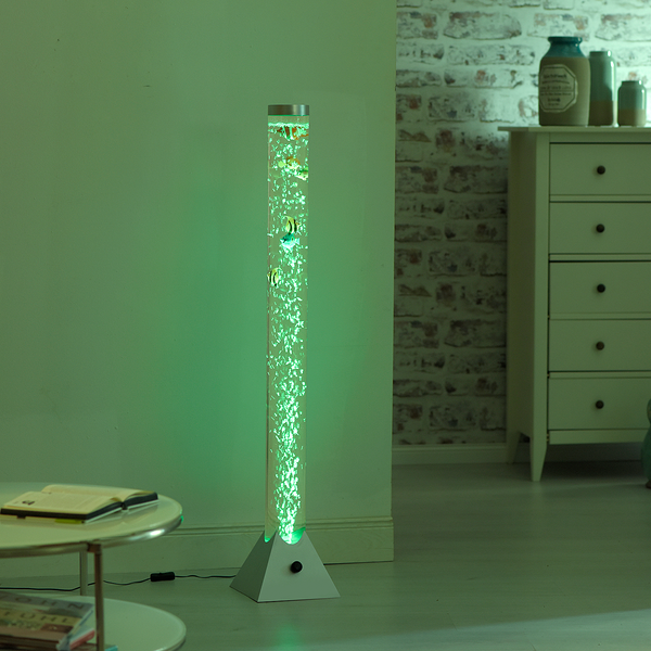LED-Wassersäule Ava - Aluminium / Kunststoff - Silber