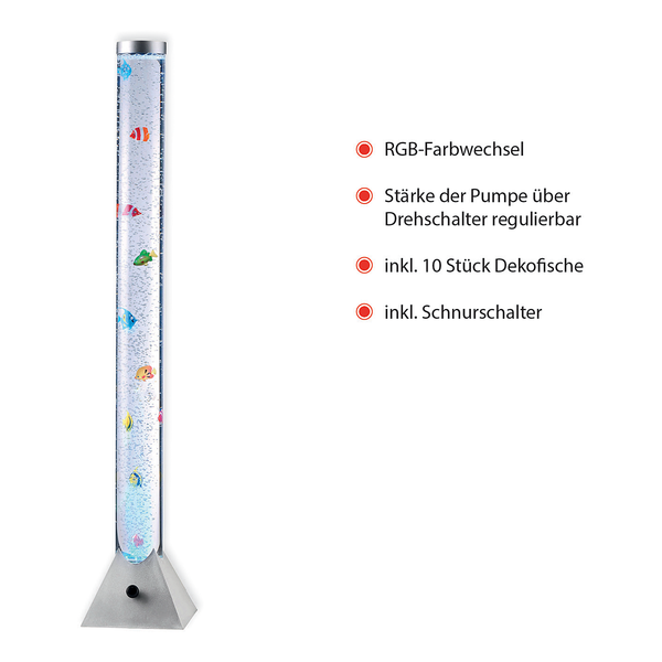 LED-Wassersäule Ava - Aluminium / Kunststoff - Silber