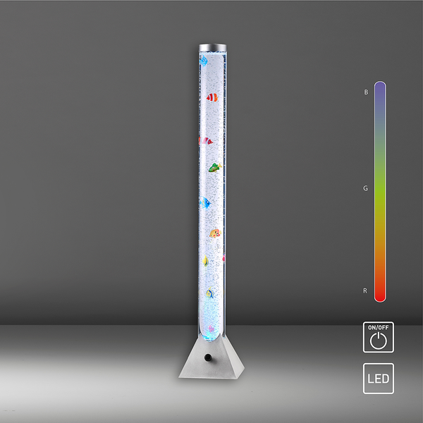 LED-Wassersäule Ava - Aluminium / Kunststoff - Silber
