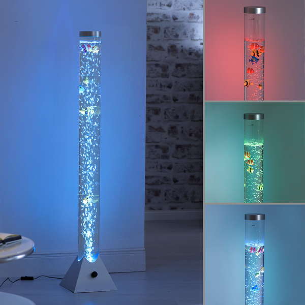 LED-Wassersäule Ava - Aluminium / Kunststoff - Silber