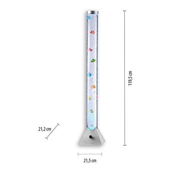 LED-Wassersäule Ava - Aluminium / Kunststoff - Silber
