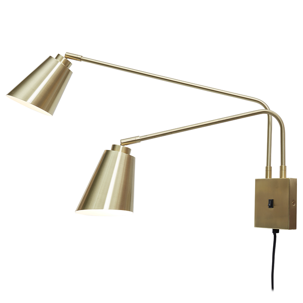 Wandleuchte Bremen - Eisen - Gold - 2-flammig