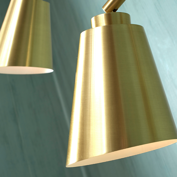 Wandleuchte Bremen - Eisen - Gold - 2-flammig