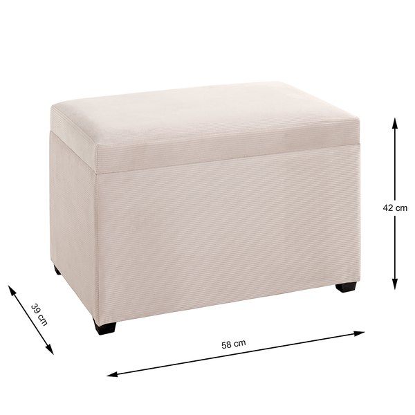Truhe Conny - Cord - Creme