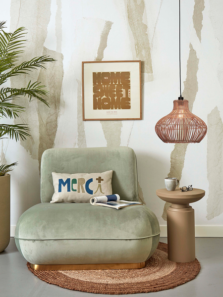 Pendelleuchte Kalahari - Rattan - Braun - 1-flammig