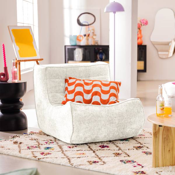Sessel FOULATA - Bouclé - Creme