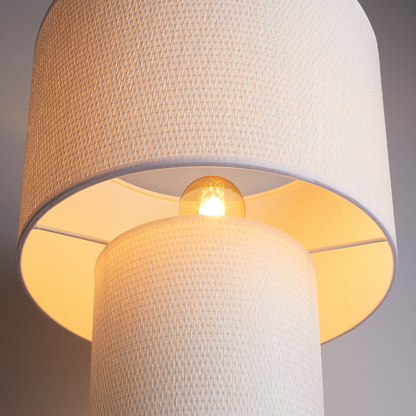 Tischleuchte WHITE WEST - Eisen / Textil - 1-flammig