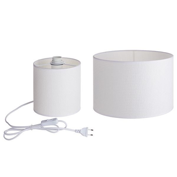 Tischleuchte WHITE WEST - Eisen / Textil - 1-flammig