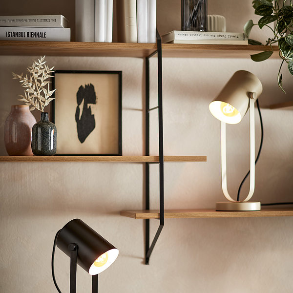 Schreibtischleuchte ON STAGE - Eisen - 1-flammig - Beige