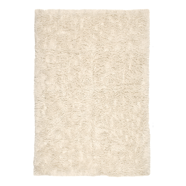 Wollteppich Flokos 1250 - Schurwolle - Cremeweiß - 140 x 200 cm