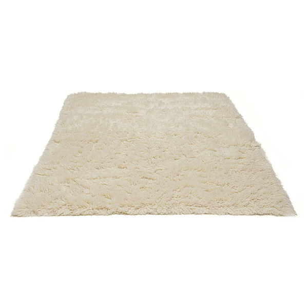 Wollteppich Flokos 1250 - Schurwolle - Cremeweiß - 140 x 200 cm