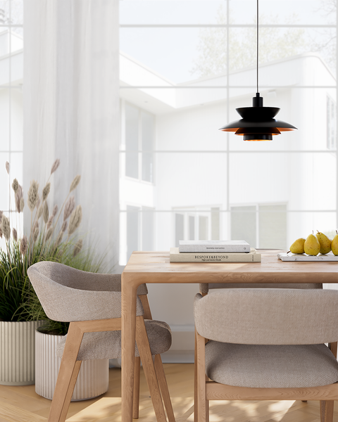 Hängeleuchte SINGAPUR - Eisen - 1-flammig - Schwarz