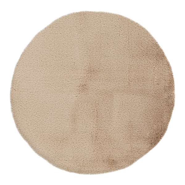 Badematte Rabbit Light Rund - Polyester - Ø 100 cm - Beige