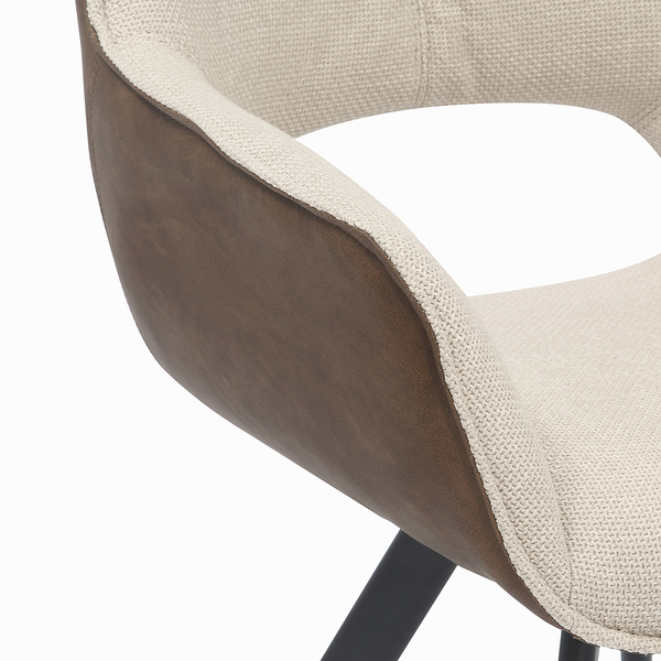 Armlehnenstuhl KISEL 2er-Set - Beige