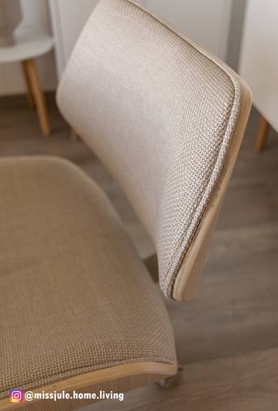 Bürodrehstuhl DICMO - Chenille / Eisen - Beige