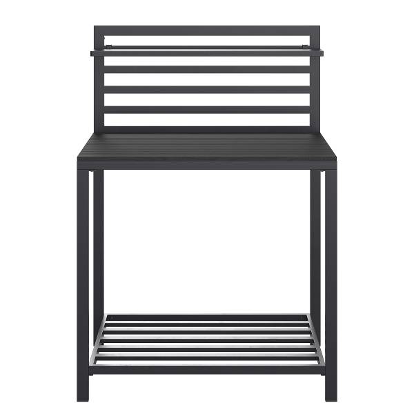 Gartenküchentisch Portol - Aluminium / Kunststoff - Schwarz