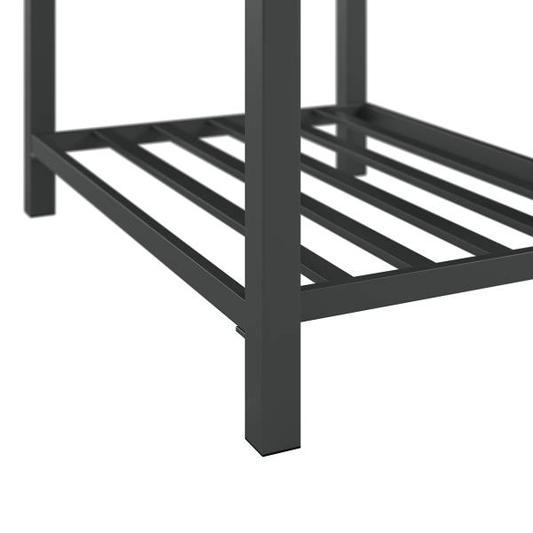 Gartenküchentisch Portol - Aluminium / Kunststoff - Schwarz