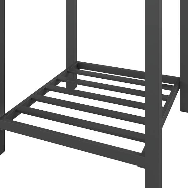 Gartenküchenecktisch Portol - Aluminium / Kunststoff - Schwarz