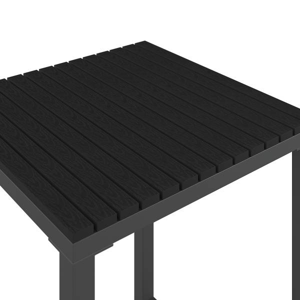 Gartenküchenecktisch Portol - Aluminium / Kunststoff - Schwarz