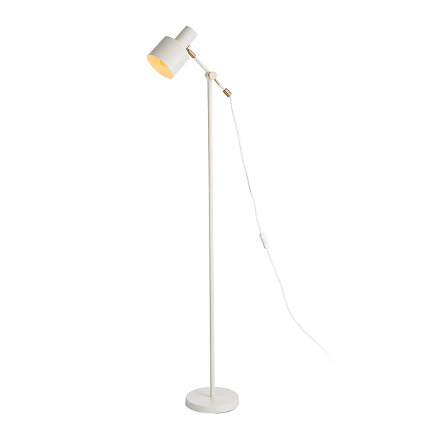 Stehleuchte ISAK - Eisen - 1-flammig - Creme
