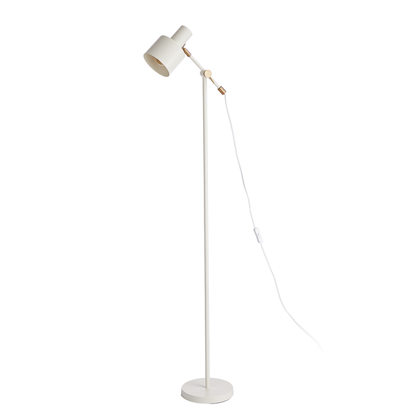Stehleuchte ISAK - Eisen - 1-flammig - Creme
