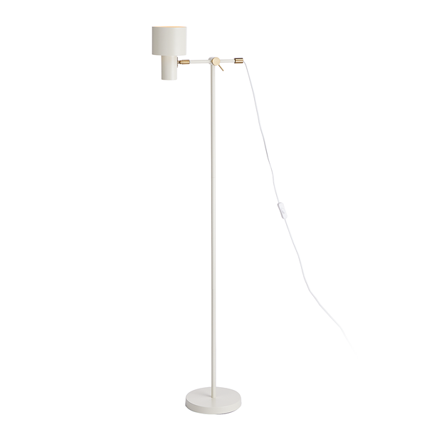 Stehleuchte ISAK - Eisen - 1-flammig - Creme