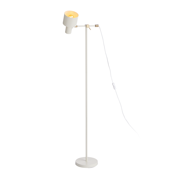 Stehleuchte ISAK - Eisen - 1-flammig - Creme