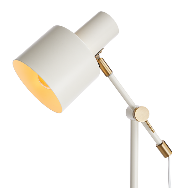 Stehleuchte ISAK - Eisen - 1-flammig - Creme