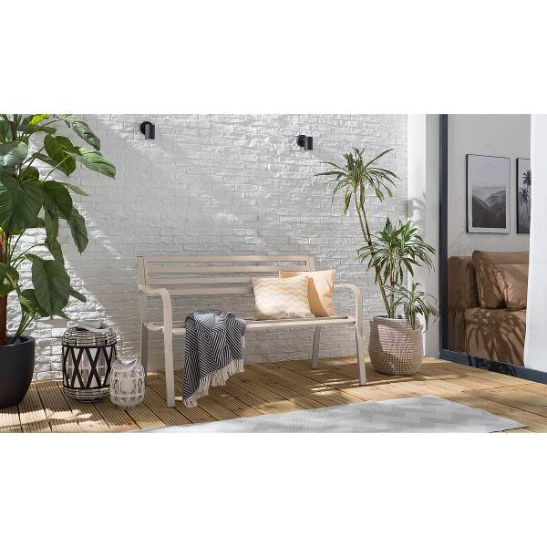 Gartenbank Sophy - Stahl - Beige