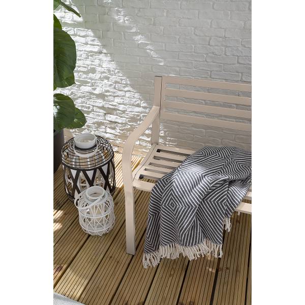 Gartenbank Sophy - Stahl - Beige
