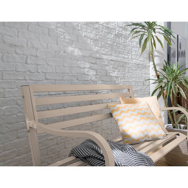 Gartenbank Sophy - Stahl - Beige