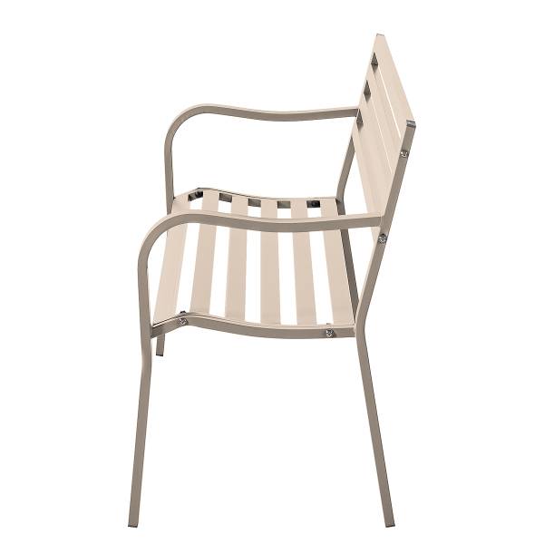 Gartenbank Sophy - Stahl - Beige