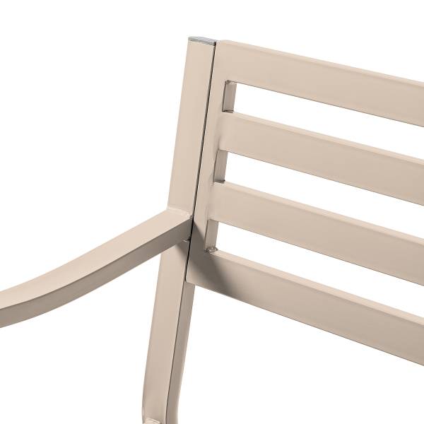 Gartenbank Sophy - Stahl - Beige