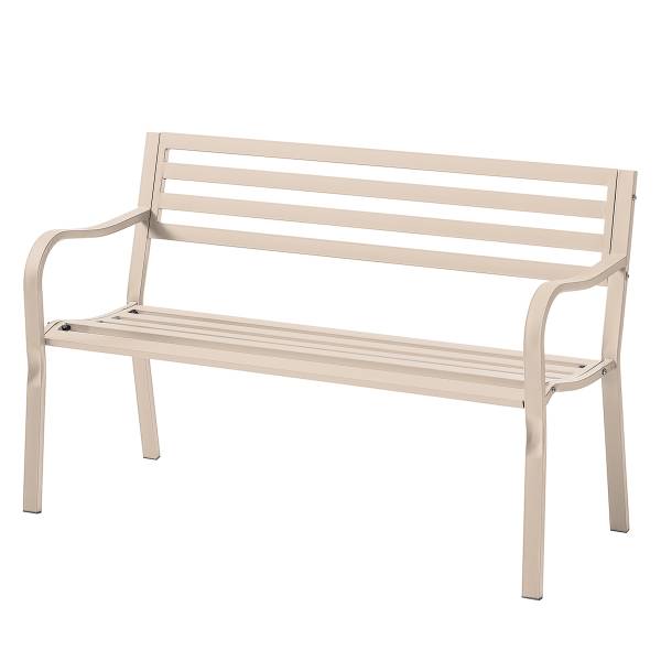 Gartenbank Sophy - Stahl - Beige