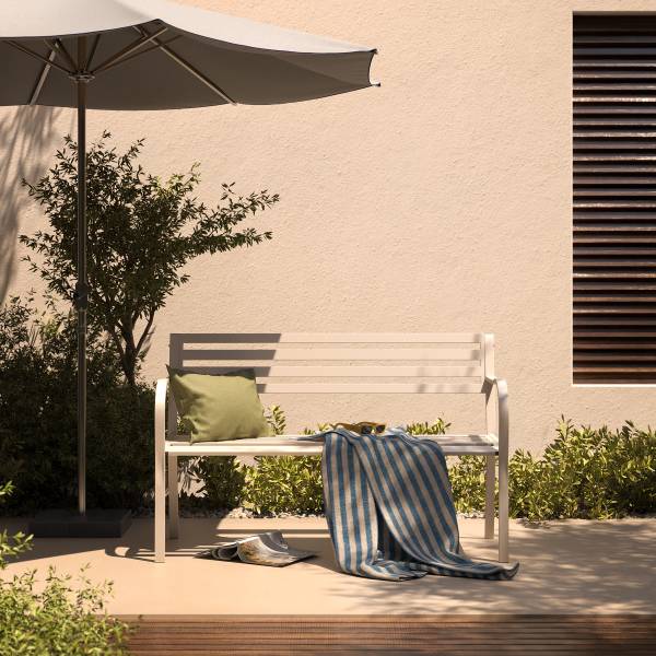 Gartenbank Sophy - Stahl - Beige
