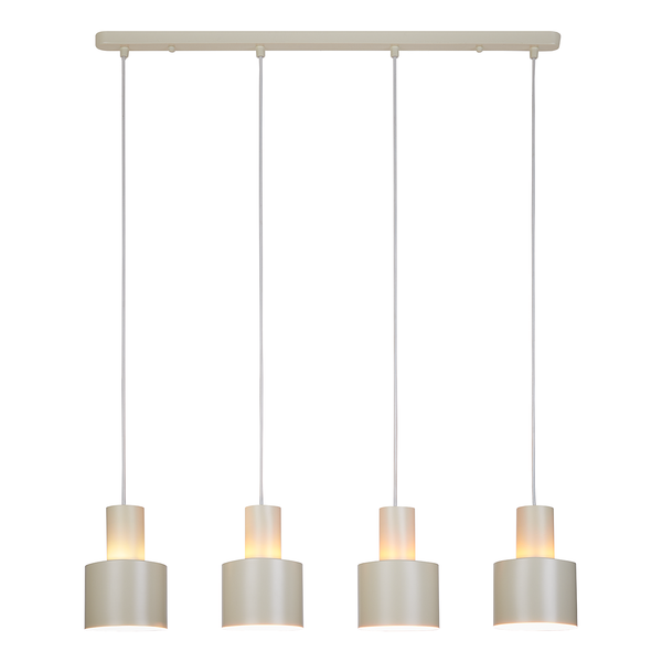 Pendelleuchte ISAK - Eisen - 4-flammig - Creme