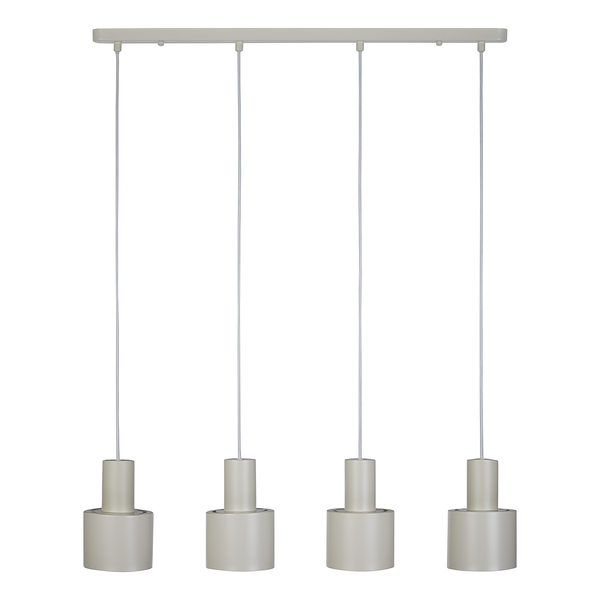 Pendelleuchte ISAK - Eisen - 4-flammig - Creme