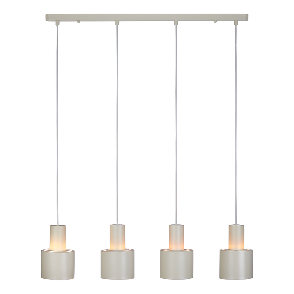 Pendelleuchte ISAK - Eisen - 4-flammig - Creme