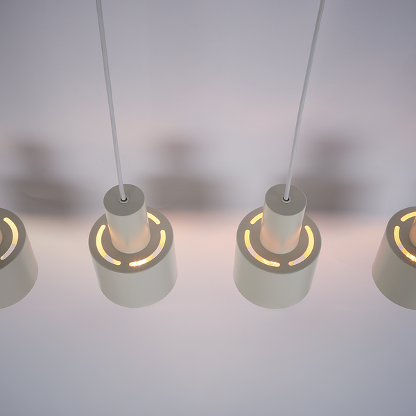 Pendelleuchte ISAK - Eisen - 4-flammig - Creme