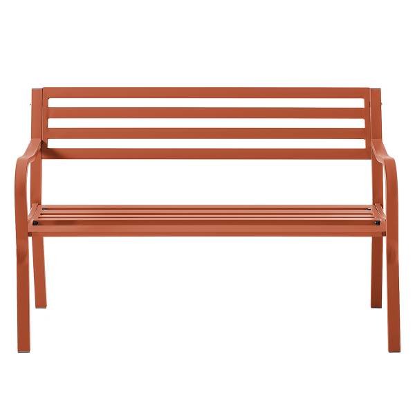 Gartenbank Sophy - Stahl - Terracotta