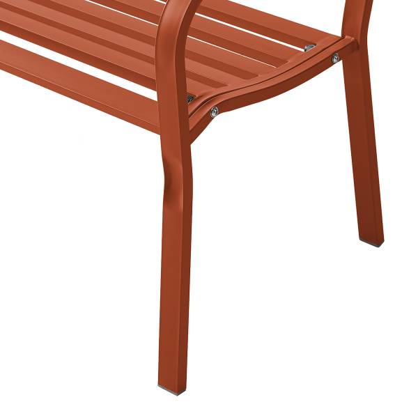 Gartenbank Sophy - Stahl - Terracotta