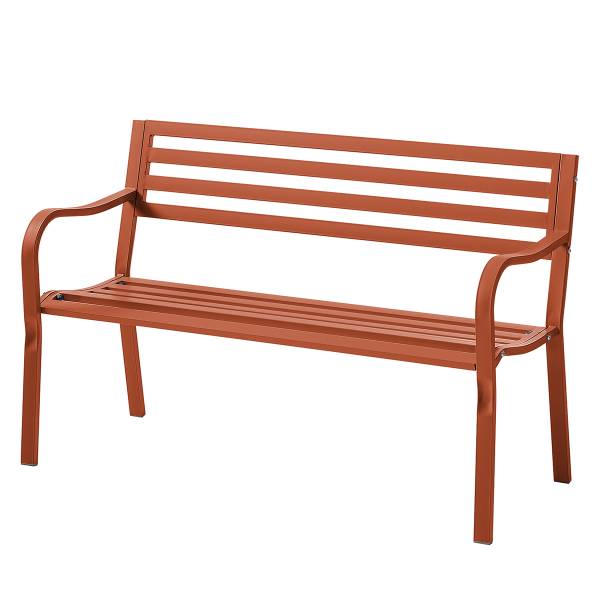 Gartenbank Sophy - Stahl - Terracotta
