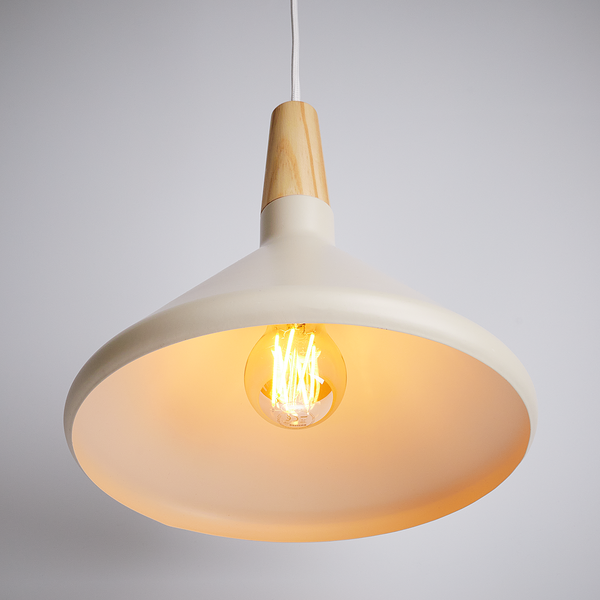 Hängeleuchte SCANDICE - Eisen / Kiefernholz - 1-flammig