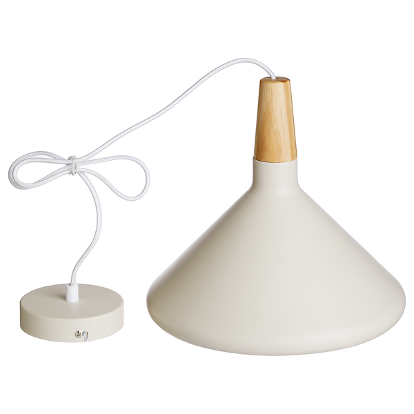 Hängeleuchte SCANDICE - Eisen / Kiefernholz - 1-flammig