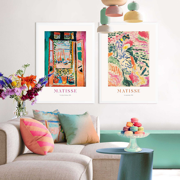 Kunstdruck-Set Matisse Window  2-teilig - Multicolor - 50 x 70 cm
