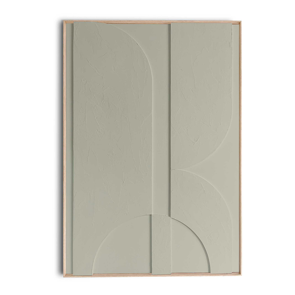 Wandbild Relief Mars - MDF Rahmen - 70 x 100 cm - Grün