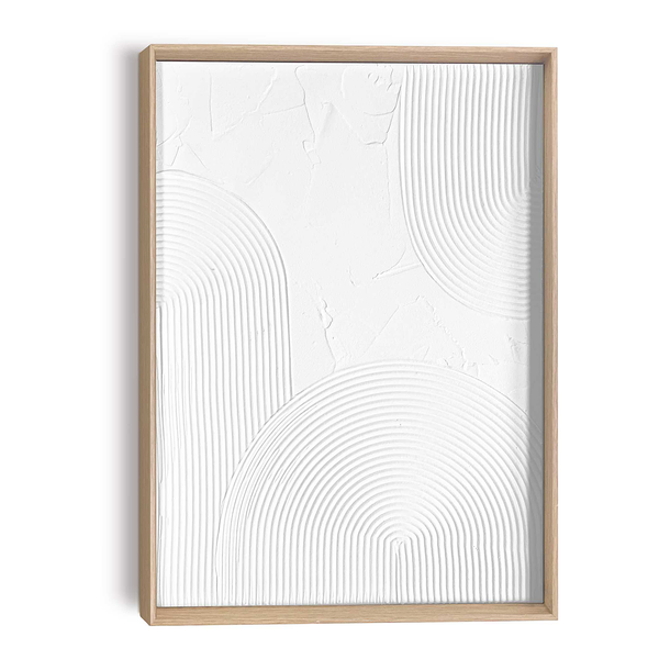 Wandbild relief Thin Comb - 30 x 40 cm - Weiß