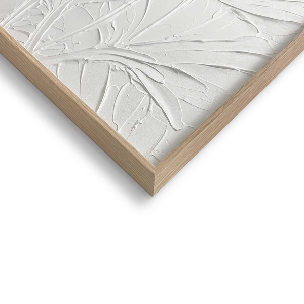Wandbild Relief Flowers - Weiß - 50 x 70 cm