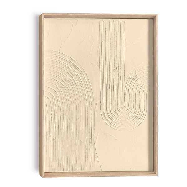 Wandbild Relief Sharp - 30 x 40 cm - Beige