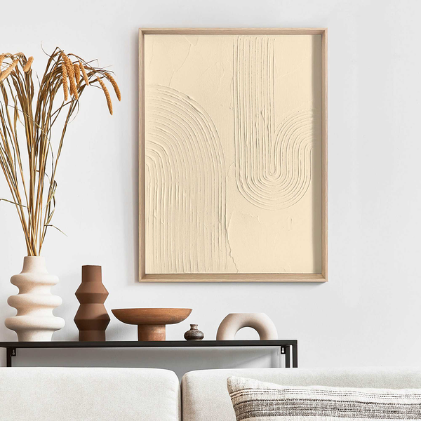 Wandbild Relief Sharp - 30 x 40 cm - Beige